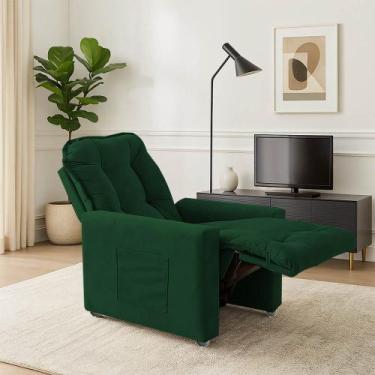 Imagem de Poltrona Reclinável Papai Mamãe Confort - B Home Decor, Verde