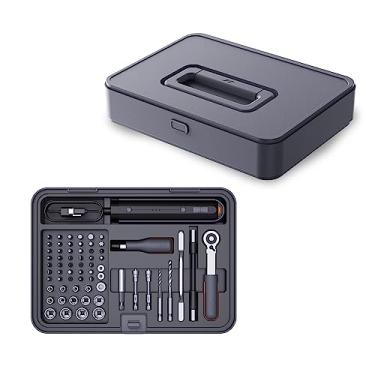 Imagem de JIMIHOME Conjunto de chave de fenda elétrica, kit de chave de fenda elétrica sem fio, brocas 39 S2 de 1/10.2 cm e soquetes de 33 1/10.2 cm com base de carregamento tipo C, torque de 5 engrenagens, kit