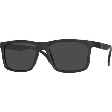 Imagem de Óculos de Sol Masculino Quadrado Polarizado UV400 Preto Original Villa