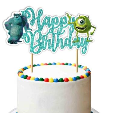 Imagem de Monstr At Work Happy Birthday Cake Topper Decoration – Fun & Colorful Monster-Themed Cake Topper for Birthday Parties – High-Quality,– Perfect for Monster-Themed Birthday Celebrations