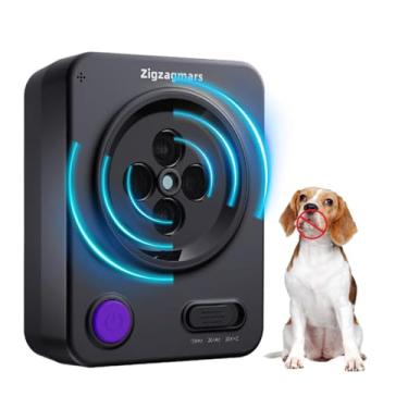 Imagem de Zigzagmars Dispositivo antilatido para cães, controle ultrassônico de latidos de cães com modo automático e aplicativo, recarregável, dissuasor sônico à prova de chuva, silenciador de latido eficaz