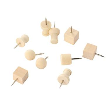 Imagem de Acouto 30pcs Wood Push Pins Cheft Tacks para Placas de Cortiça, Mapas, Fotos - Remoção Fácil Com Caixa de Armazenamento Conveniente