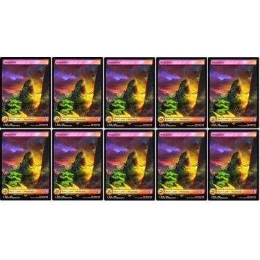 Imagem de 10x Magic The Gathering Final Fantasy Surge FOIL Full Art Lands - MTG - (Mountain #575 (Surge Foil))