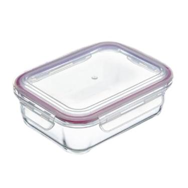 Imagem de Pote de Vidro c/tampa Hermética Marmita Retangular de Vidro 640ML