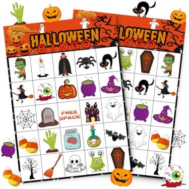 Imagem de 40 Players Halloween Bingo Game Cards for Adults, Hallowmas Goodie Bags Stuffers Gifts Holiday Activity Party Supplies Favors