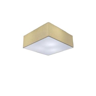Imagem de Plafon Quadrado Sobrepor Vivare Md-3000 Cúpula em Tecido 25x25x12cm - 