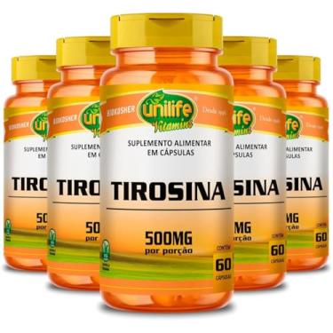 Imagem de Kit 5 Tirosina Unilife 60 Cápsulas 470mg