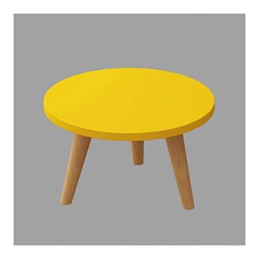 Imagem de Mesa de centro de design simples para sala de estar pequena mesa de centro simples moderna mini mesa redonda mesa lateral sofá armário lateral mesa de canto mesa de cabeceira simples e econômica