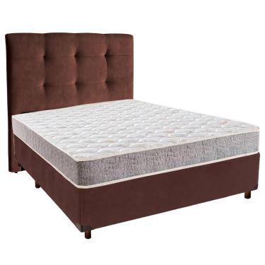 Imagem de Cama Box + Colchão Casal D33 D33 Inducol + Cabeceira Estofada