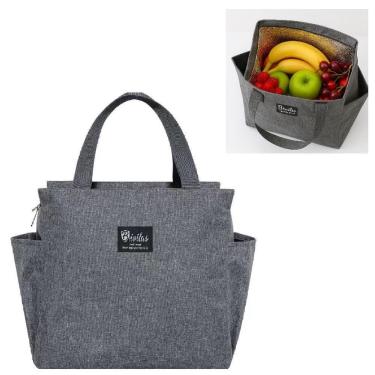 Imagem de Bolsa Termica Marmita Fitness Grande Trabalho Academia Passeio Viagem Comida Frutas Alca Bolso