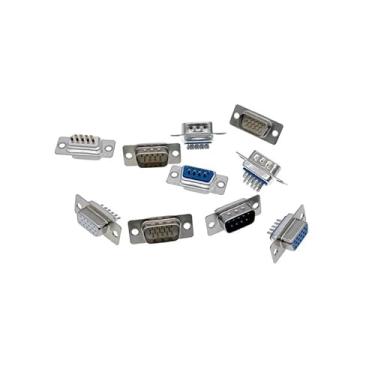 Imagem de 20 peças DB9 conector núcleo VGA Pl9pin soquete fêmea macho tipo D SUB DB15 (DB9 macho dourado)