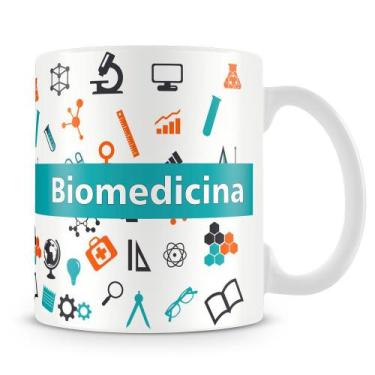 Imagem de Caneca Profissão Biomedicina - Modelo 2 Personalizada com Nome - Amo C