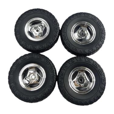 Imagem de Esquirla 4 Peças de Reposição de Pneus de Fácil Instalação para Modelo DIY em Escala 1:18