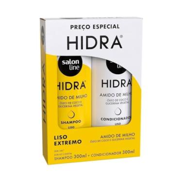 Imagem de Salon Line, Kit Shampoo e Condicionador, Hidra Amido de Milho, Vegano - Cabelos Lisos e Ondulados, 300 ml cada