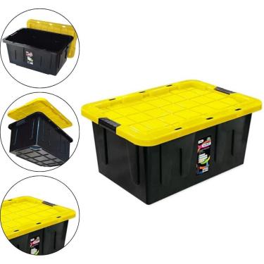 Imagem de Caixa Organizadora Multiuso Com Tampa E Travas 110 Litros