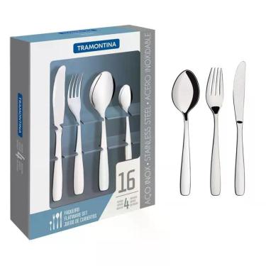 Imagem de Faqueiro Amazonas com 16 Peças em Aço Inoxidável Acabamento Alto Brilho - Tramontina