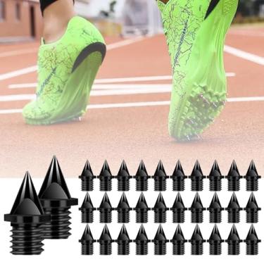 Imagem de Espigões de pista de aço carbono 1/4 x 32, substituição de pontas de Sprint duráveis para tênis de corrida, preto grande