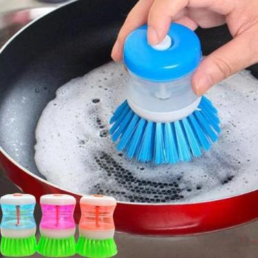 Imagem de 1 escova doméstica tipo empurrar automática para encher líquidos, ferramenta de acessórios de limpeza (cor aleatória, 8 x 5 cm)