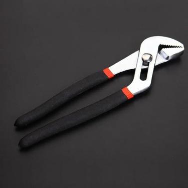 Imagem de Alicate de lingueta e ranhura de mandíbula reta Alicate de bomba de água alicate de junta ranhura aço carbono alça de alta visibilidade