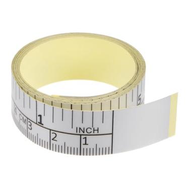 Imagem de Generic Fita métrica autoadesiva 60 polegadas 152 cm inglesa métrica direita para esquerda impermeável à prova de poeira resistente ao desgaste fita métrica para madeira serra de costura, preto
