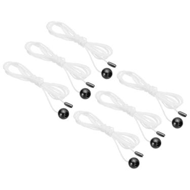 Imagem de Corrente de tração de teto de 1,5 m de 1,5 m, extensor de corda de 6 peças com pingente de esfera para luz de ventilador lustre candeeiro de mesa, interruptor de puxar, preto