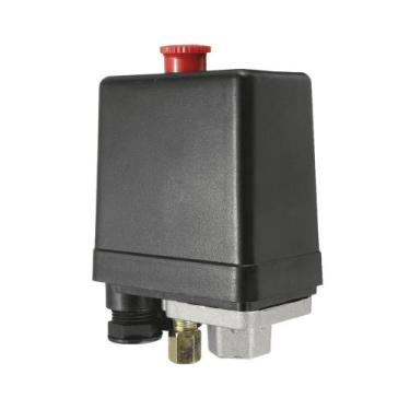 Imagem de Pressostato De Botão Para Compressor, 135/175 Psi, 4 Vias - Odin