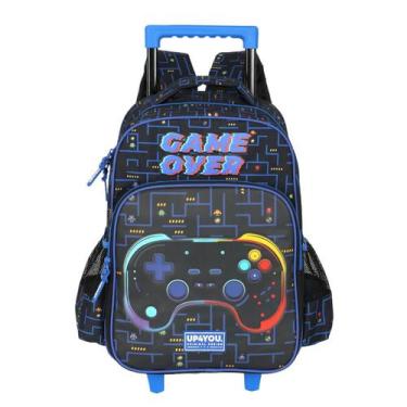 Imagem de Mochila Rodinhas Escolar Infantil Reforçada Original Up4you, Azul