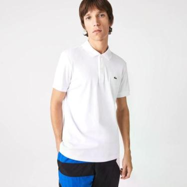 Imagem de Polo Lacoste Regular Fit em Algodão Pima, M, Branco