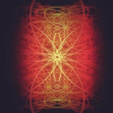 Imagem de Quadro Decorativo Estrelas Abstractas Design Criativo Com Estampa Fractal 30x30cm