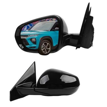 Imagem de Dasbecan Espelho retrovisor lateral compatível com Chevy/Chevrolet Trailblazer 2021-2024 Espelho retrovisor de porta de vidro elétrico dobrável manual esquerdo GM1321653 42776825-PFM (5 pinos)