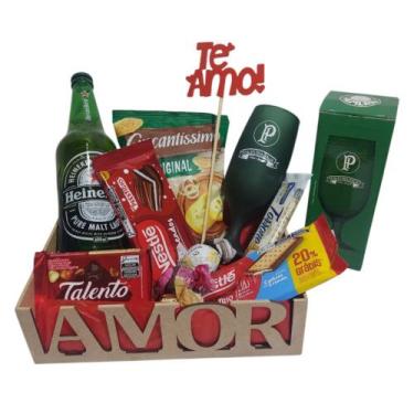 Imagem de Cesta de Presente Criativa com Taça Especial Escolha seu Time - Cesta 