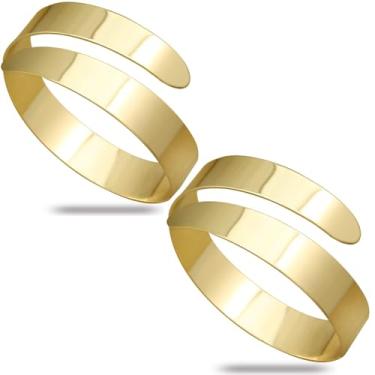 Imagem de Conjunto de 2 peças de pulseira grega para o braço de metal ajustável cigana boêmia braçadeira conjunto de joias de dança do ventre fantasia de casamento, Adjustable, Metal, Sem pedra preciosa