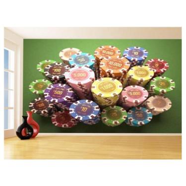 Imagem de Papel De Parede Salão De Jogos Cassino Fichas 3,5M Jcs125 - Você Decor