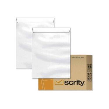 Imagem de Envelope Saco Branco Scrity 90G 110X170Mm Com 250
