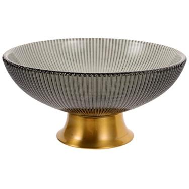 Imagem de Decorações de casamento, fruteira, de vidro, tigela decorativa com pés, suporte de frutas, tigelas de servir, suporte de sobremesa, prato de doces para mesa de cozinha, centro de mesa, decoração de