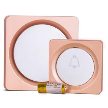 Imagem de Campainha sem Fio, Campainha sem Fio Bivolt a Prova D'água Longo Alcance 150m Residencial com 38 Toques(ROSE)