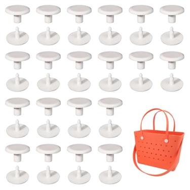 Imagem de 20 peças bolsa de praia rebite plástico alça botão de substituição acessórios de botão de reparo para bolsas Bogg Totes bolsa de piscina bolsa bolsa de mão