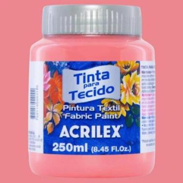Imagem de Tinta para Tecido Fosca 250ml Acrilex - Cores Quentes - 04125, ROSA CH