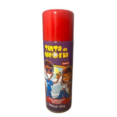 Imagem de Tinta de Cabelo Temporária Spray Colorido – Sai com Água, Ideal para Carnaval, Festas e Fantasias – Uso Infantil e Adulto, Fácil Aplicação e Remoção (Vermelho)