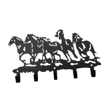 Imagem de Ｂｅｓｇａ Porta-chaves de metal com 5 ganchos, moderno e decorativo, ideal para chuveiro, banheiro, cozinha, corredor e sala de estar.