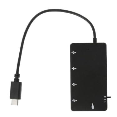 Imagem de O divisor OTG cinco em um pode carregar simultaneamente, alimentar, transmitir dados, adaptador multiportas, hub USB