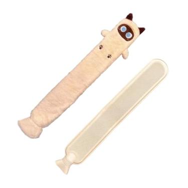 Imagem de Garrafa De Água Quente | Saco Térmico 1 Litro Formato Longo de Gato Compressa Quente - Térmica,Para Casa Viagem Trabalho Ar Livre Acampamento E Sono