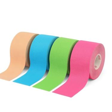 Imagem de Kit Premium 3 Fita Tape Bandagem Elastica Adesiva Suporte Muscular Alivio de Dor Lesoes Esportivas Estabilidade Articular Alta Elasticidade e Fixacao Duradoura Resistente a Agua e Hipoalergenica
