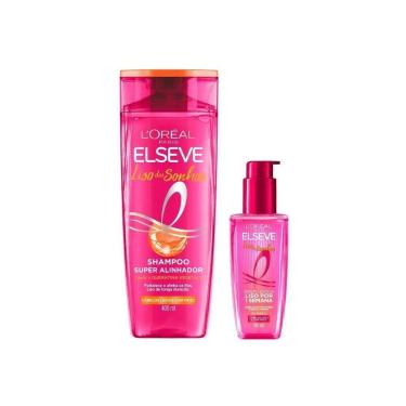 Imagem de Kit Elseve Liso Dos Sonhos Shampoo 400Ml + Serum 100Ml