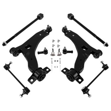 Imagem de maXpeedingrods 8Pcs Front Suspension Kit for Ford Focus 2006-2011, Front Lower Control Arm with Ball Joint, Sway Bar End Links, Outer Inner Tie Rod, K80407 K80408