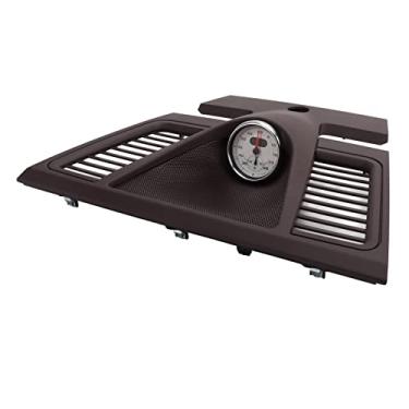 Imagem de Semme Guarnição da Tampa do Painel de Instrumentos do Dash Clock Com Substituição do Cronômetro para 2010 2016 OEM 970 552 151 01 7X0 Marsala Red ABS Dash Bezel Upgrade (instrumento branco)