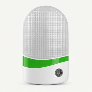 Imagem de Luminária Noturna de Tomada Com Acendimento Automático - Sensor de Escuro Bivolt - Luz Suave e Econômica – Ideal para Quarto Infantil Idoso Corredor Banheiro (ESMERALDA)