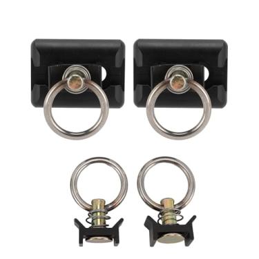 Imagem de Ymiko Trilhos de Amarração de Trilho L Com âncoras de de Alumínio para Serviço Pesado para Caminhão, Trailer, Motocicleta, ATV, UTV, Kit de Canal de Montagem Universal para Bicicleta Suja