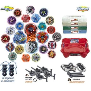 Imagem de Kit 8 Beyblade Burst + 4 Beyblade Led + Maleta + Arena Beyblade - TD /