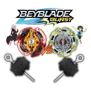 Imagem de Kit 2 Beyblade Burst 2 Lançador Beyblade God Spriggan Chronos - TD, Be